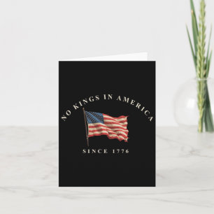 Cartão Sem Reis Na América Desde 1776, Bandeira Americana