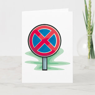 Cartão Sem Sinal de Estrada de Estacionamento Símbolo de 