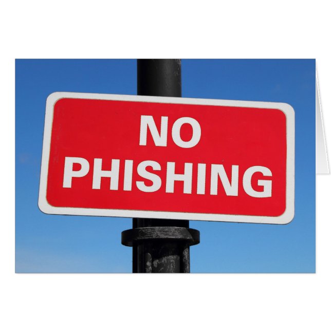 Cartão Sem sinal de phishing (Frente Horizontal)