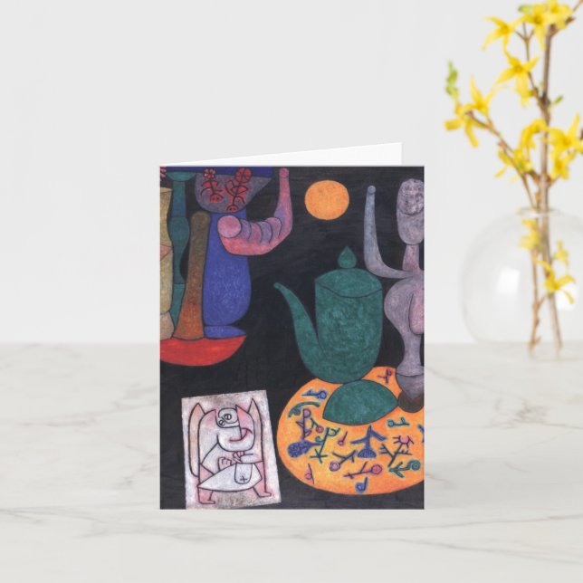 Cartão Sem título (Vida estática) por Paul Klee, Abstrato (Flor Amarela)