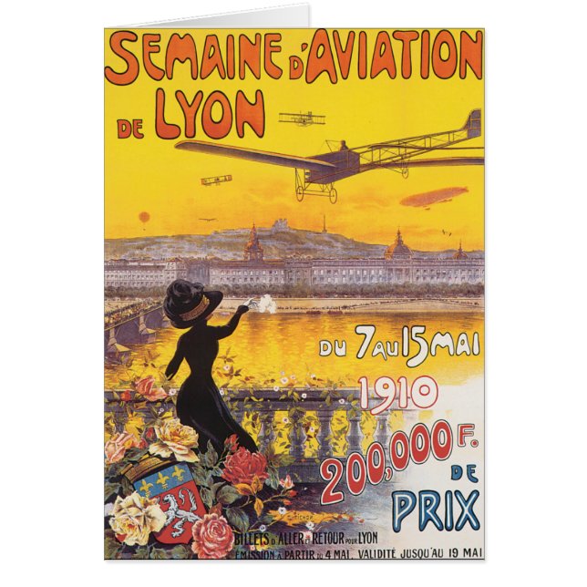 Cartão Semaine d'Aviation de Lyon (Frente)