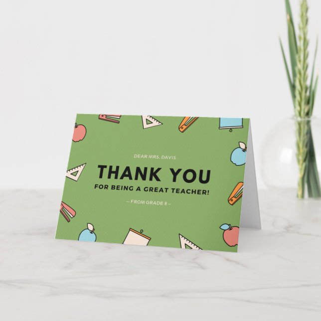 Cartão Semana de Apreciação de Professores de Excelente d (Frente)