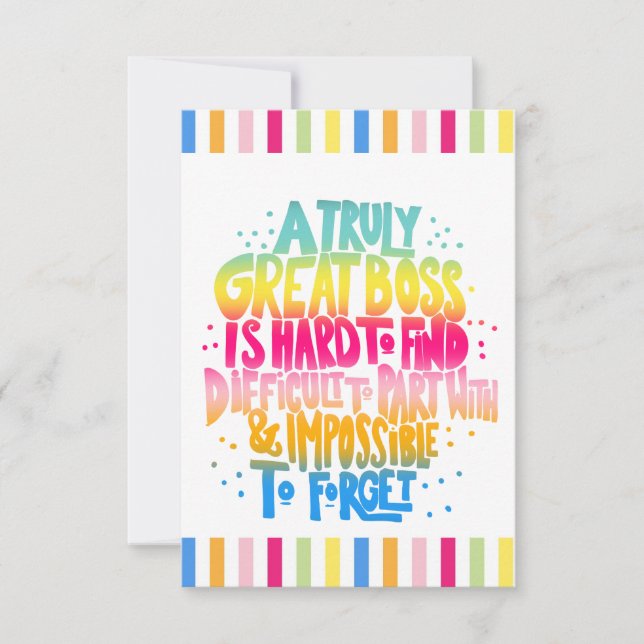 Cartão Semana de apreciação do chefe (Frente)