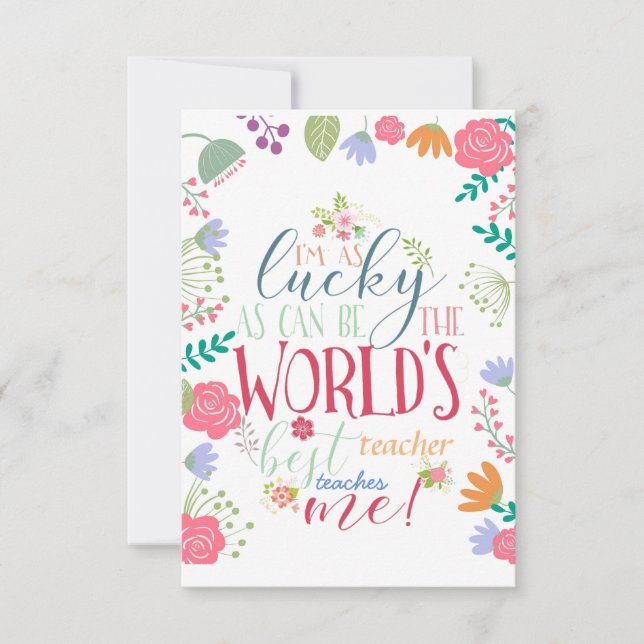 Cartão semana de apreciação do professor (Frente)