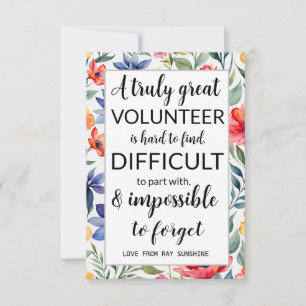 Cartão semana de apreciação voluntária tropical