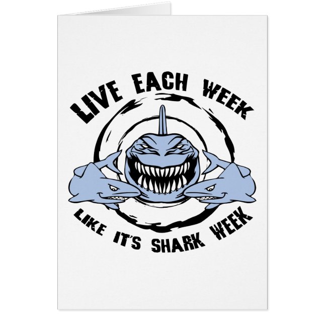 Cartão Semana do tubarão (Frente)