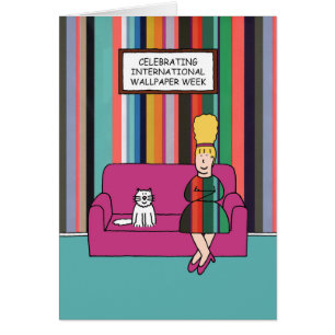 Cartão Semana Internacional do Wallpaper outubro