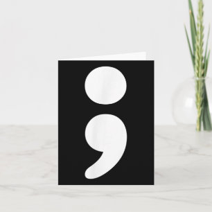 Cartão Semicolon Mental Saúde S Consciência Mês