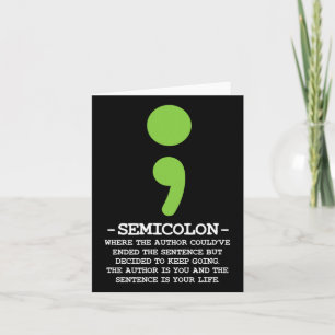 Cartão Semicolon Saúde Mental Sensibilização Suicídio Pre