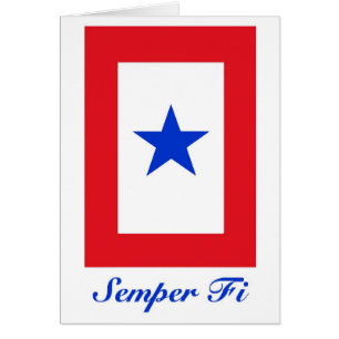Cartão Semper Fi - Bandeira da família