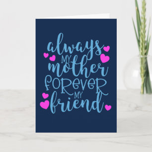 Cartão Sempre Minha Mãe Para Sempre Minha Amiga Dia Das M