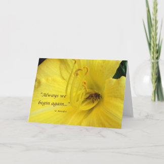 Cartão Sempre nós começamos outra vez…