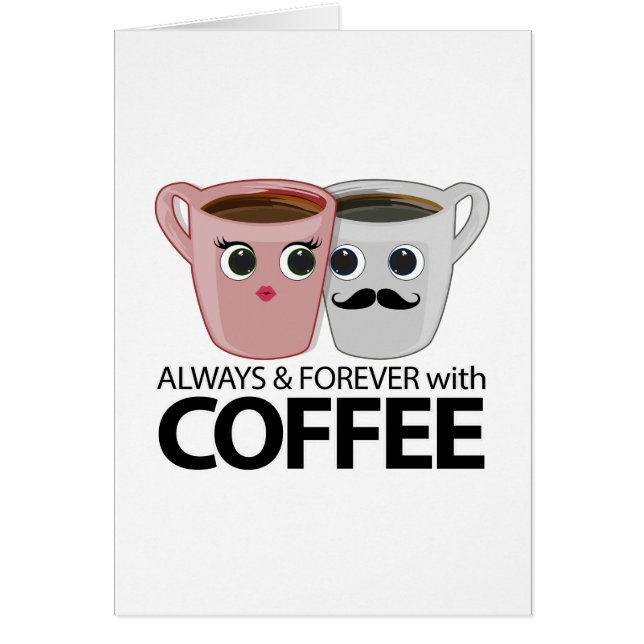 Cartão Sempre & para sempre com café (Frente)