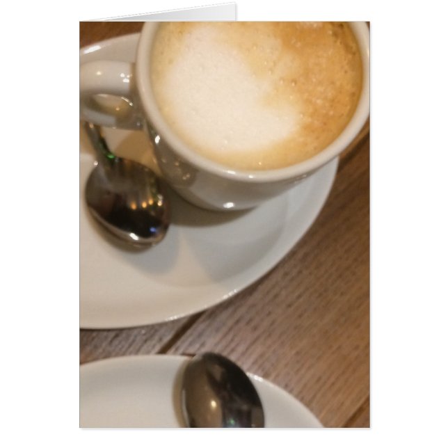Cartão Sempre Tempo para um Café com Leite (Frente)
