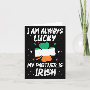 Cartão Sempre Tenho Sorte, Meu Parceiro É Irlandês Famíli