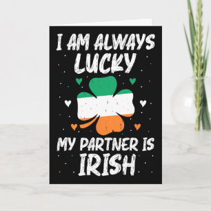 Cartão Sempre Tenho Sorte, Meu Parceiro É Irlandês Famíli