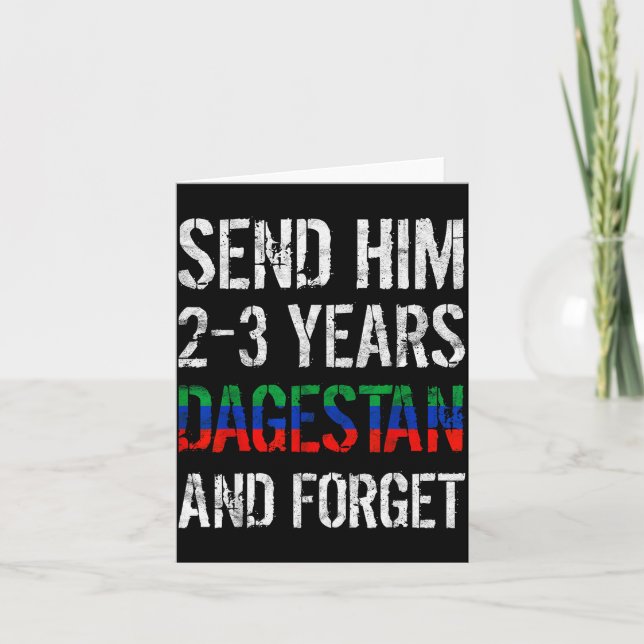 Cartão Send Him 2-3 Years To Dagestan And Forget Mma Wres (Frente)