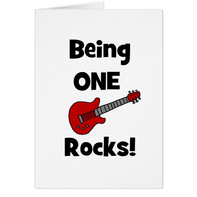 Cartão Sendo (1) rochas uma! (Frente)