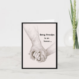 Cartão Sendo vovô e Dia de os pais de papai