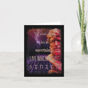 Cartão Seneca Stoic Cote Ao Vivo Agora Filosofia Estocici