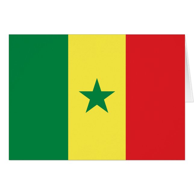 Cartão Senegal Flag (Frente Horizontal)