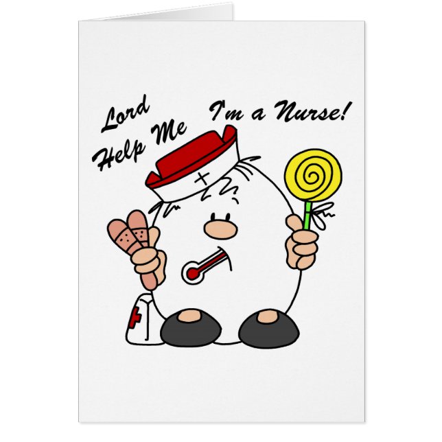 Cartão Senhor me ajude, sou enfermeira (Frente)