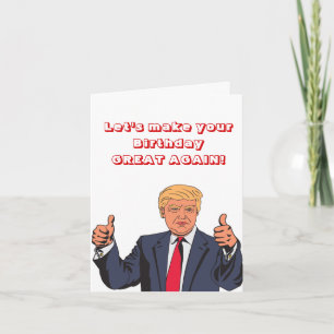 Cartão Senhor Presidente Donald Trump Funny Birthday dese