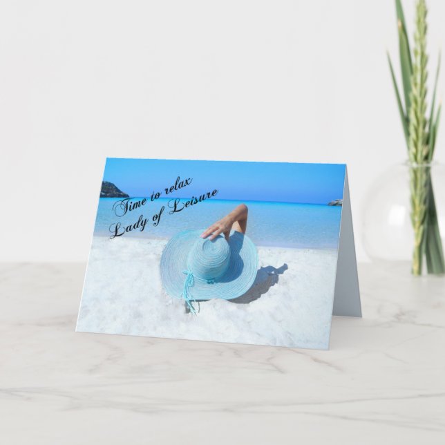 Cartão Senhora Aposentadoria do lazer - com verso (Frente)