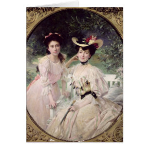 Cartão Senhora Collas e sua Filha, Giselle, 1903