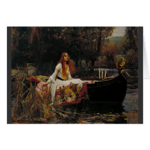 Cartão Senhora da pintura do Pre-Raphaelite do Shallot