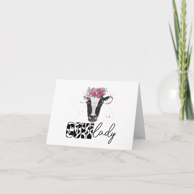 Cartão Senhora de Vaca, mãe de Vaca PERSONALIZADA (Frente)