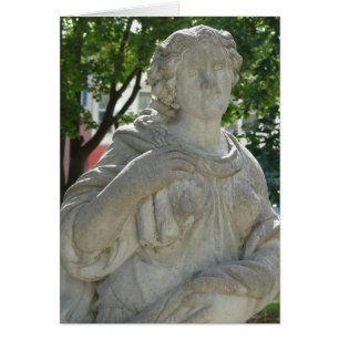 Cartão Senhora de Washington, Iowa na estátua do parque