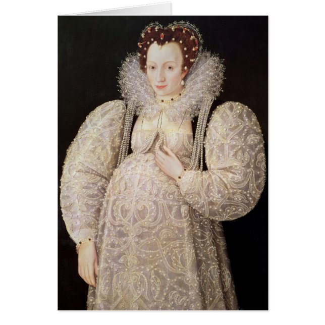 Cartão Senhora desconhecida, c.1595-1600 (Frente)