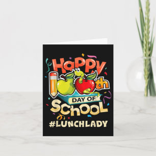 Cartão Senhora do Almoço Feliz 100º Dia de Escola
