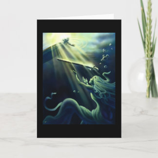 Cartão Senhora do Lago Apresentando Excalibur