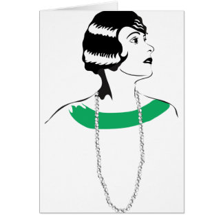 Cartão senhora dos anos 20