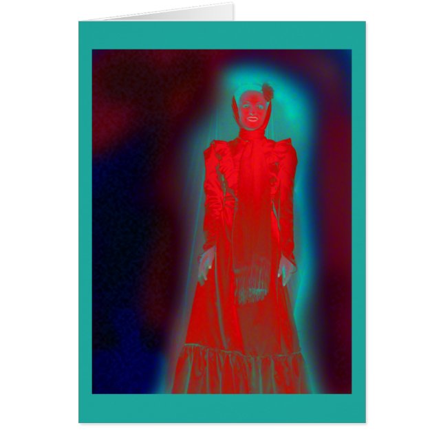 Cartão Senhora em vermelho (Frente)