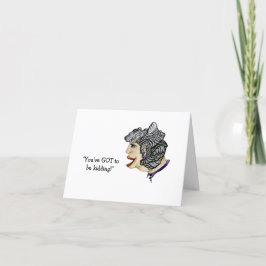 Cartão Senhora Engraçada perguntando quantos anos você te