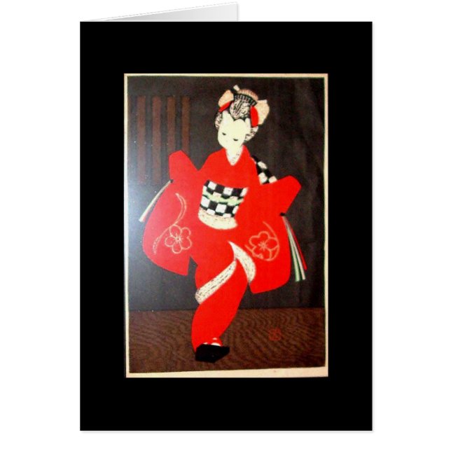 Cartão Senhora japonesa (Frente)