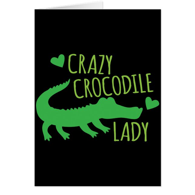 Cartão Senhora louca do crocodilo (Frente)