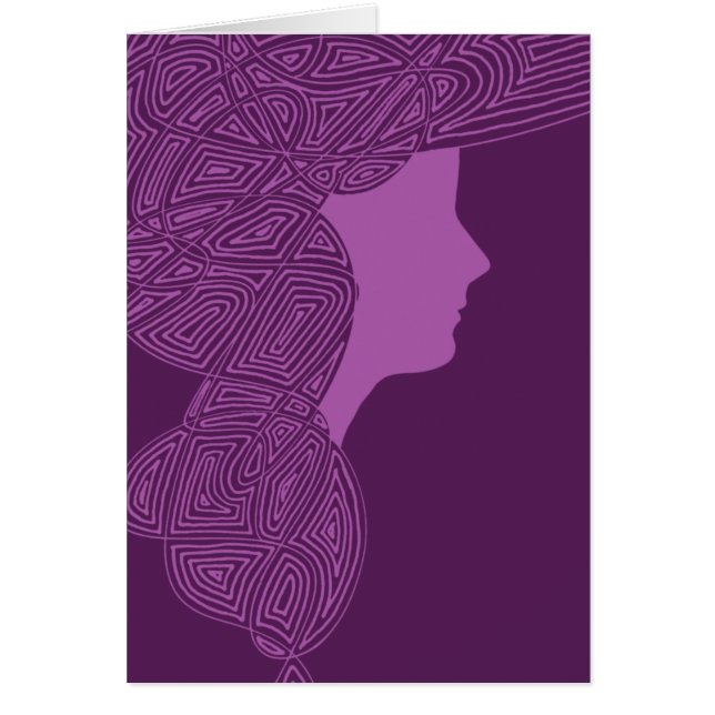 Cartão Senhora roxa (Frente)