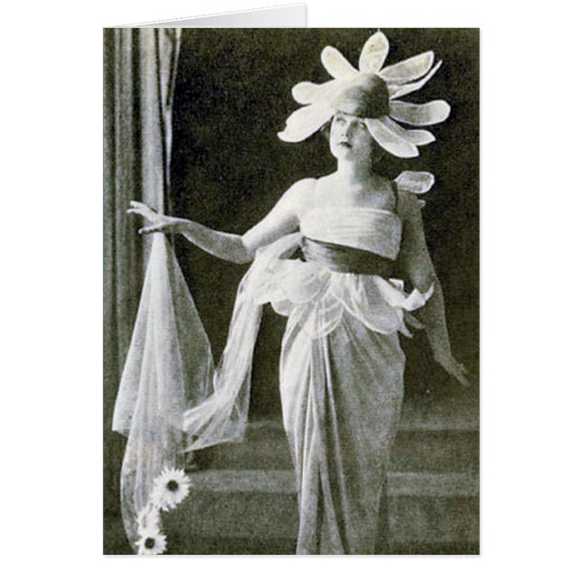 Cartão Senhora senil da flor (Frente)