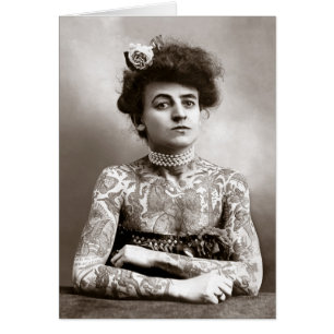 Cartão Senhora Tatuada, 1907