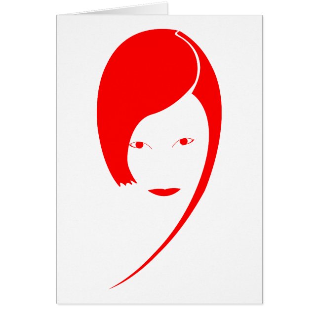 Cartão senhora vermelha (Frente)