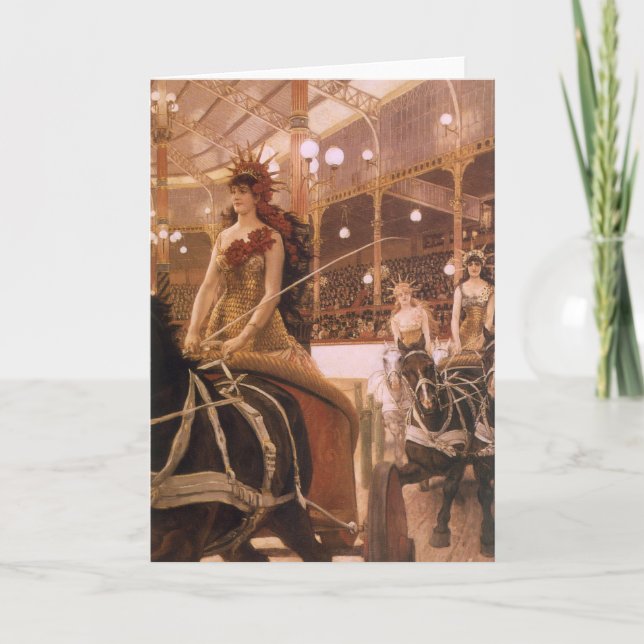 Cartão Senhoras dos Carros (Circo) por James Tissot (Frente)