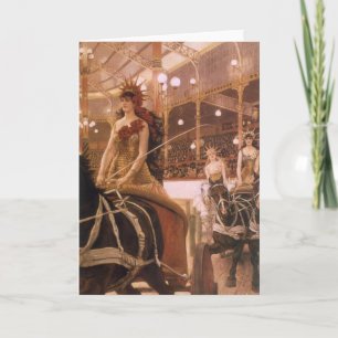 Cartão Senhoras dos Carros (Circo) por James Tissot