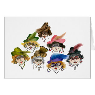 Cartão Senhoras em décadas de dieta humorística