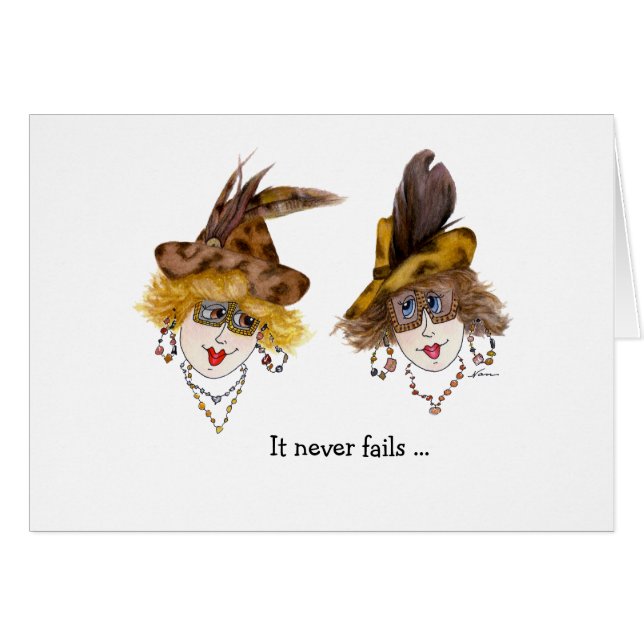 Cartão Senhoras Fabulosas Engraçadas (Frente Horizontal)