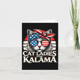Cartão Senhoras Para Kamala Harris 2024 Gata Sem Fios