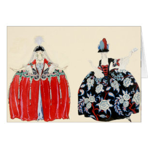 CARTÃO SENHORAS ROCOCO DESENHO DE MODA MAQUIAGEM ARTISTA